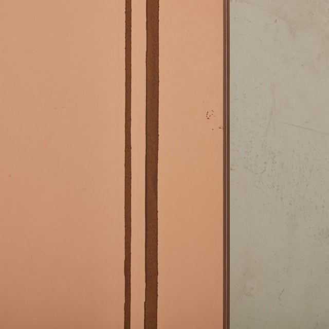 Glass Rose Gold Back Painted Mirror No. 03, France 1920s For Sale - Image 7 of 11