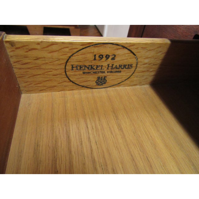 Brown Henkel Harris Solid Mahogany Chippendale Style Console Table For Sale - Image 8 of 9