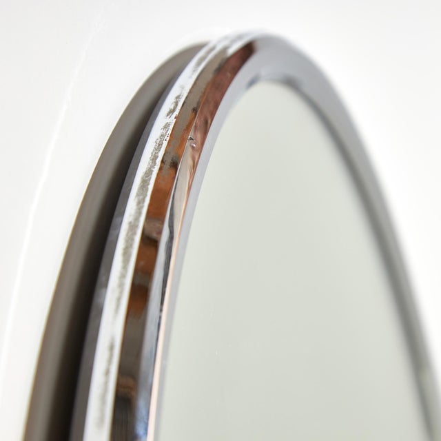 Metal Framed Mirror, 1980s For Sale - Image 10 of 14