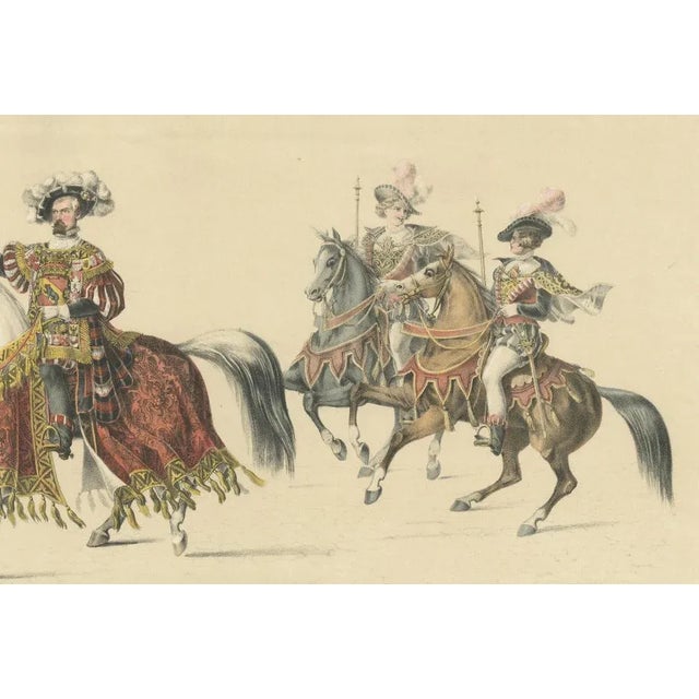 Heinrich Jenny, Bernese Stadthauptmann and His Retinue Grand Cavalcade 1853 Swiss Festival, 1855, Print For Sale - Image 4 of 10