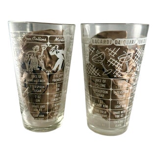 Vintage Bartenders Glasses - a Pair For Sale