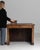 1870s French Neoclassical Oak Desk With Oilcloth Top For Sale - Image 9 of 18