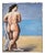 Woman on the Beach, 20th Century, Oil on Canvas For Sale
