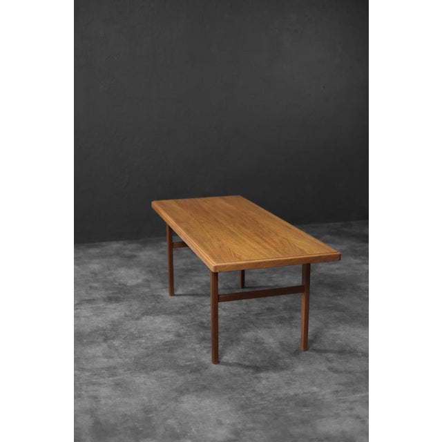 Mid-Century Danish Modern Brown Teak Coffee Table, 1960s For Sale - Image 9 of 13