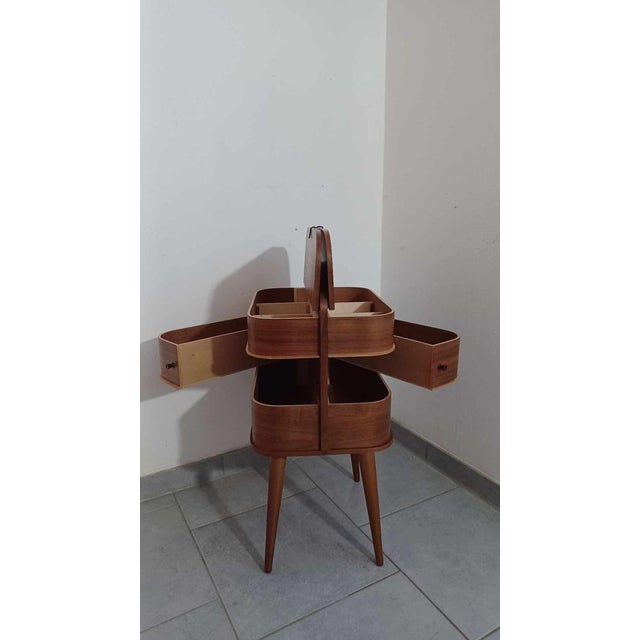 1960s Danish Sewing Box in Teak, 1960s For Sale - Image 5 of 18