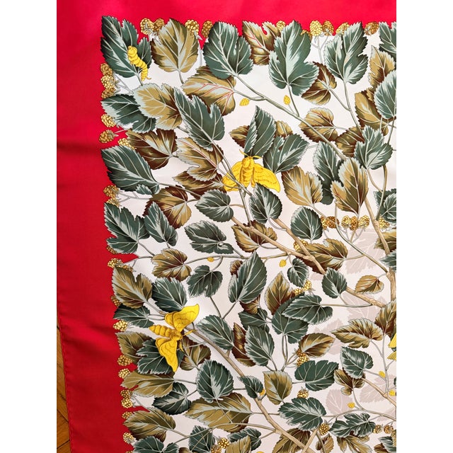 French Country Hermès L’arbre De Soie 1995 Silk Scarf Designed by Antoine De Jacquelot For Sale - Image 3 of 11