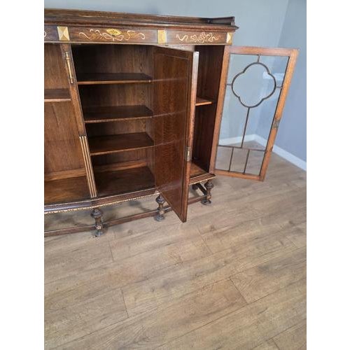 Antique Oak Bookcase, 1920s For Sale - Image 9 of 10