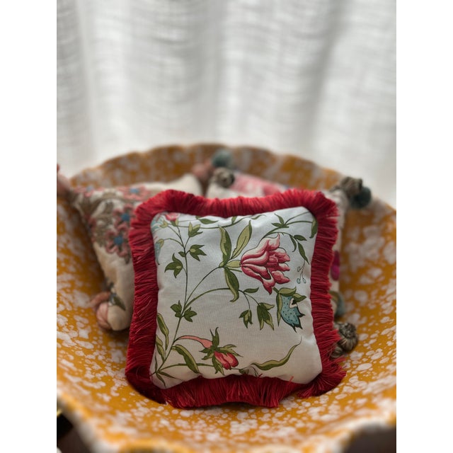 Brunschwig & Fils Scented Small Accent Pillow: Brunschwig & Fils "Chancay" Print Filled With Dried Lavender For Sale - Image 4 of 4