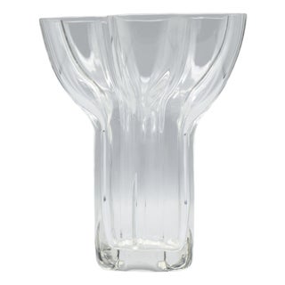 Vintage Sculptural Glass Vase by Tapio Wirkkala for Rosenthal, Germany, 1960s For Sale