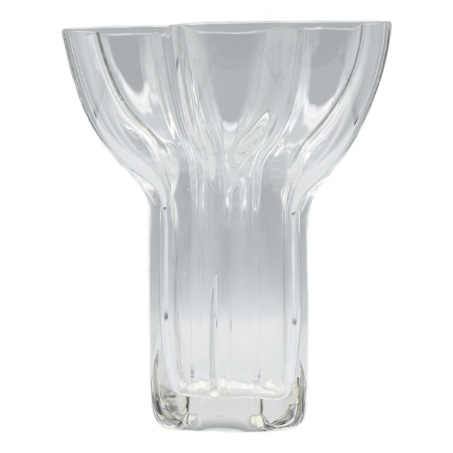 Vintage Sculptural Glass Vase by Tapio Wirkkala for Rosenthal, Germany, 1960s For Sale