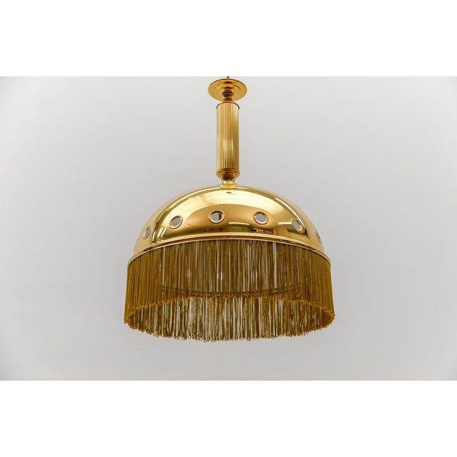 Vintage Light in Brass with Silk Fringes by Hans-Agne Jacobssen, 1960s For Sale - Image 10 of 18