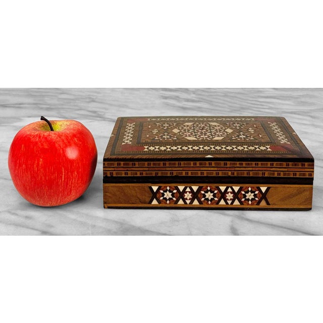 Vintage Moorish Marquetry Inlaid Storage Dresser Box, c. Mid 20th Century - Pairs Nicely with Many Traditional & Eclectic...