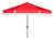 Fringe 9 Ft Crank Outdoor Push Button Tilt Umbrella in Red & White For Sale