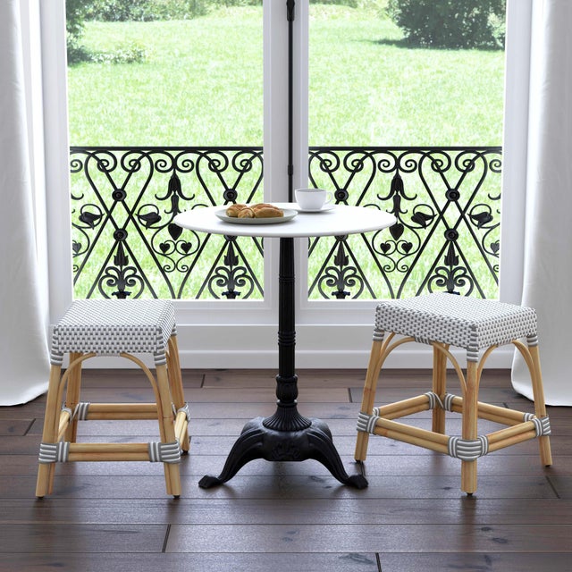 Evoking images of sidewalk tables in the Cote d' Azur, stools like this will give your kitchen or patio the casual...