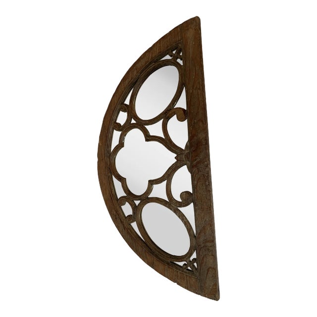 Ornate Segmented Arch Wall Mirror For Sale