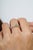 Petite Natural Emerald & Diamond Promise Ring in 925 Sterling Silver, Size 8 For Sale - Image 6 of 12