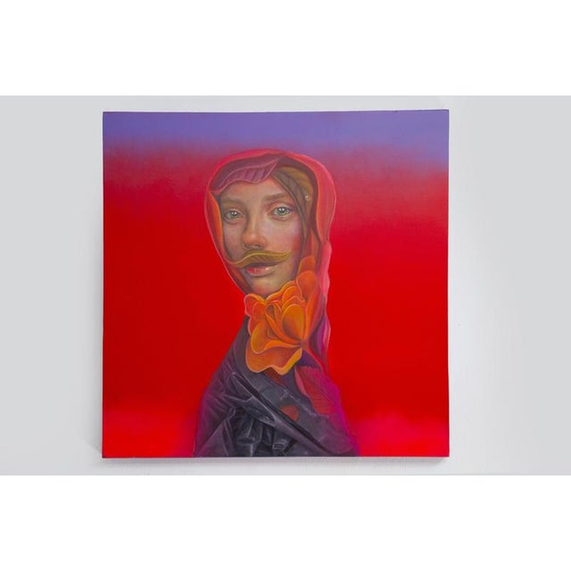 This figurative painting belongs to Fetishes, a long-running series by Moldovan-born contemporary artist Natasha Lelenco,...