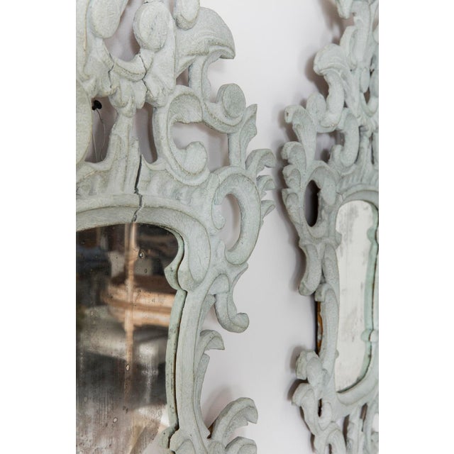 19th Century Italian Painted Venetian Mirror Appliqués - a Pair For Sale - Image 12 of 13