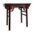 This dark-stained solid wood console table features classic Chinese joinery, highlighted by a decorative camel-hump shaped...