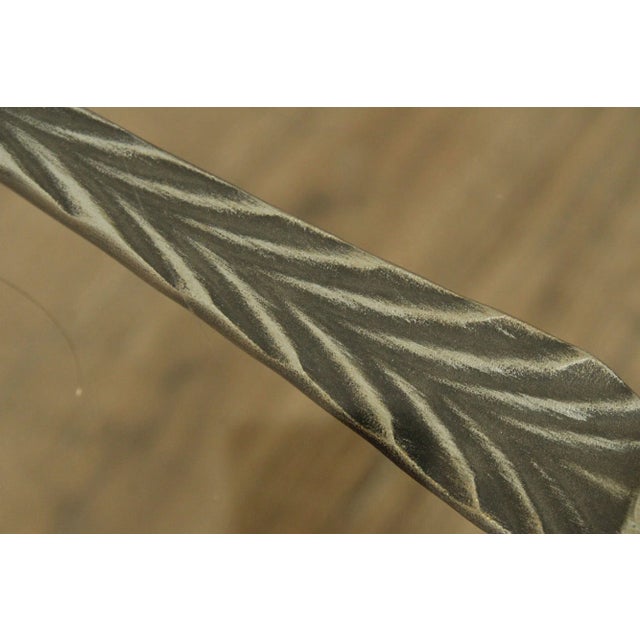 Renaissance Style Cast Iron Glass Top Coffee Table For Sale - Image 12 of 12