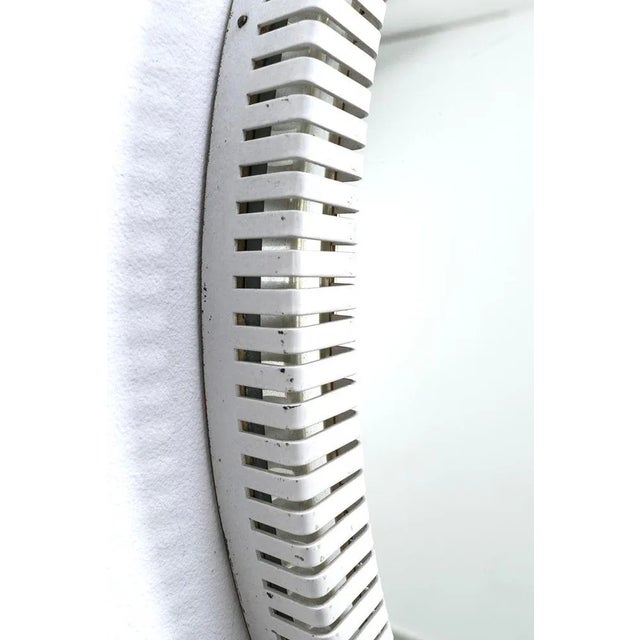 Vintage Metal Edge Mirror For Sale - Image 3 of 9