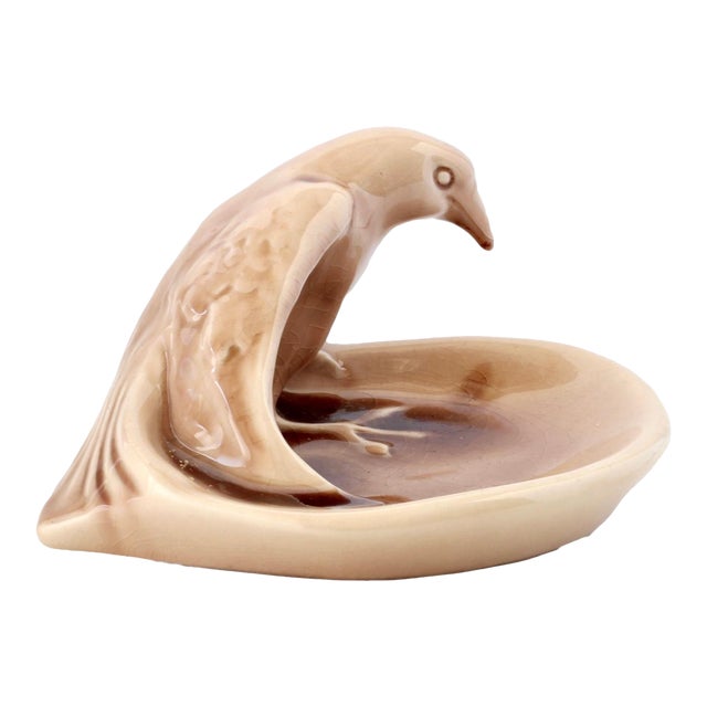 1949 Rookwood Card Tray with Rook Bird For Sale