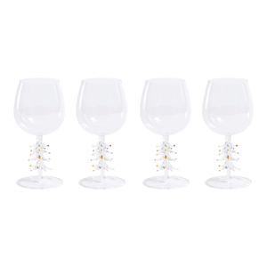 Treetop Cheers Clear Wine Glasses, Set of 4