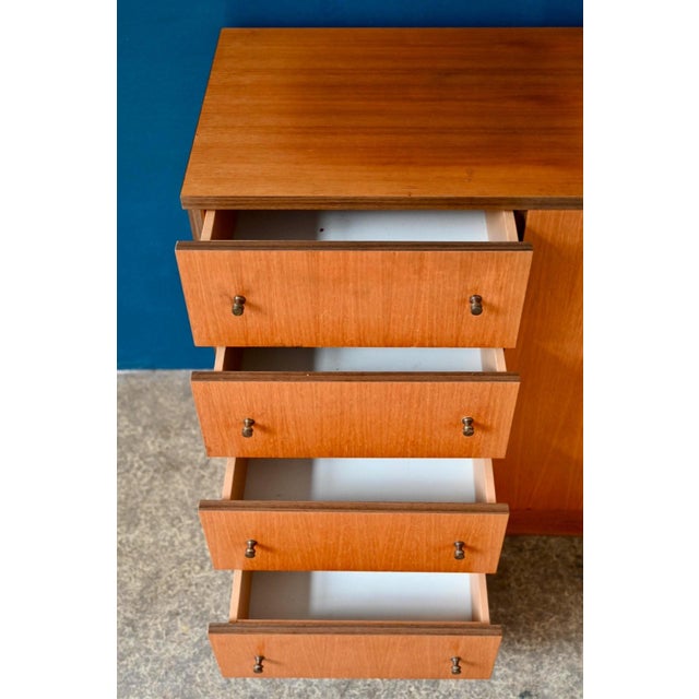 Vintage Modular Sideboard Light Wood Veneer and Brass, 1970s For Sale - Image 16 of 18