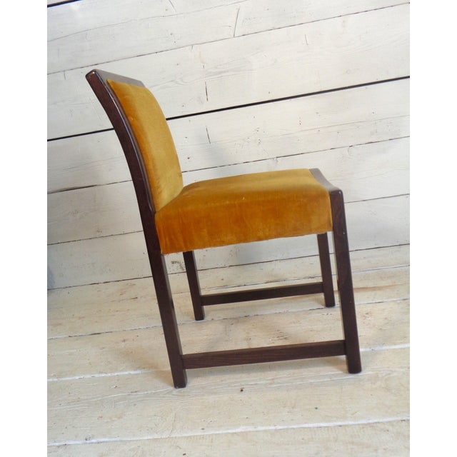 Wood Chairs in Beech and Gold Silk Velvet, 1980s, Set of 4 For Sale - Image 7 of 16