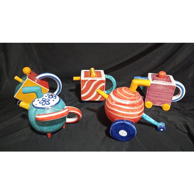 Spanish Teapots from Cerámicas Benlloch, 1990s, Set of 5 For Sale - Image 12 of 12