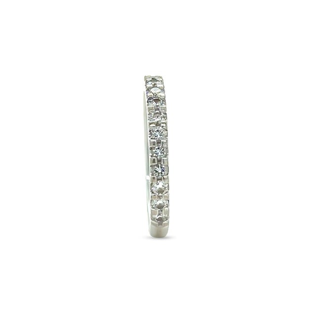 18ct White Gold Diamond Wedding Ring 0.39ct 2.27g, Size 4.5 For Sale - Image 4 of 5