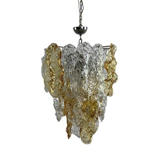Large Mid-Century 9-Light Murano Glass Chandelier, 1970s For Sale