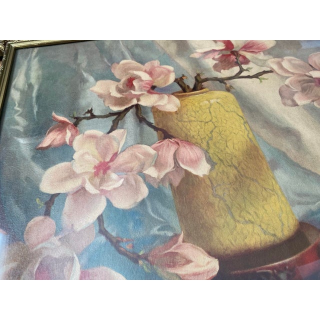 Vintage framed lithograph titled “Magnolias” by Dutch artist Frans Oerder, published by Morris & Bendien Inc., New York....