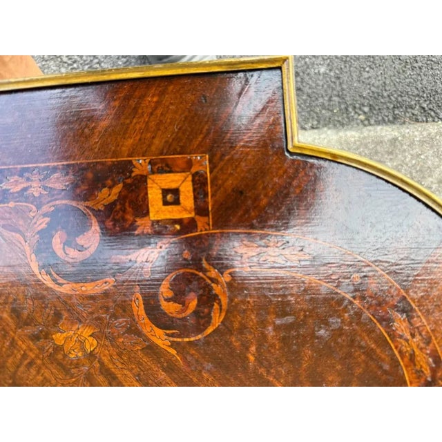 Antique French Napoleon III-style Marquestry Inlaid Coffee Table For Sale - Image 16 of 18