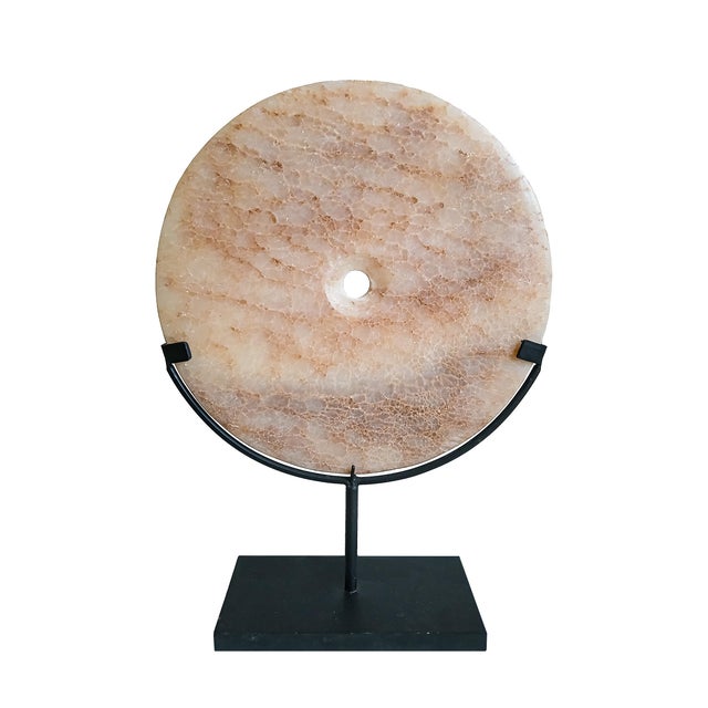 2020s Indonesian Stone Disk on Stand For Sale - Image 5 of 14