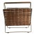 1950s MCM Tony Paul for Woodlin-Hall Maple Gold Tone Magazine Rack For Sale