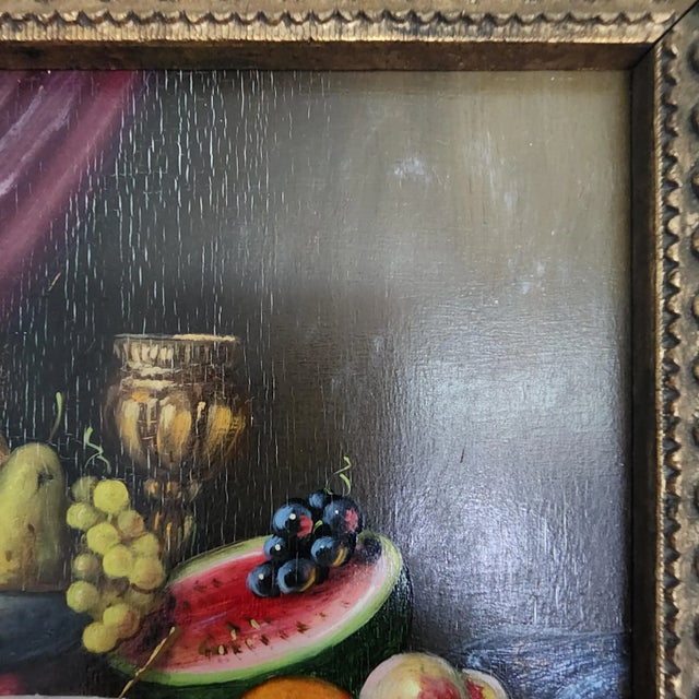 Early 20th Century Original Artist Signed Johan Karoly Reinprecht Ornate Gold Framed Still Life Oil Painting For Sale - Image 15 of 18
