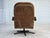 Danish Swivel Armchair in Brown Corduroy, 1970s For Sale - Image 11 of 18