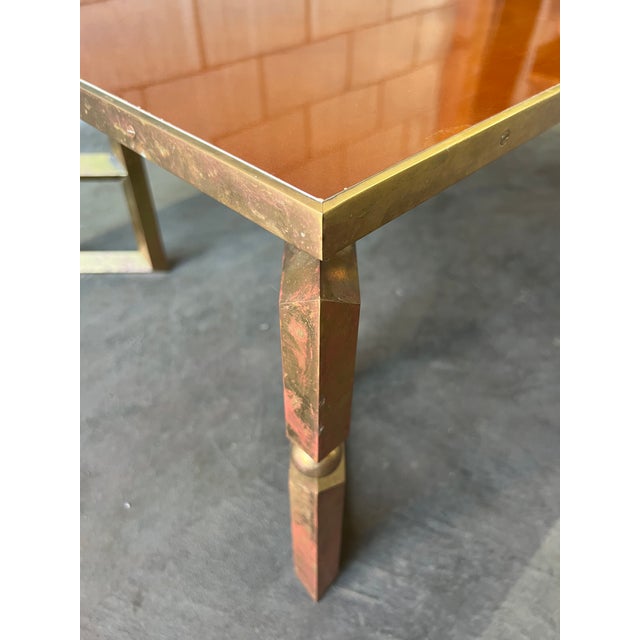 Guy Lefèvre for Maison Jansen “Jansen Paris” Sculptural Brass Coffee Table, 1970s For Sale - Image 12 of 14
