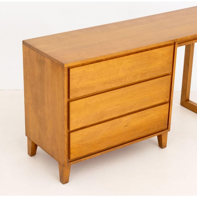 Mid 20th Century Conant Ball Maple Writing Desk For Sale - Image 5 of 11