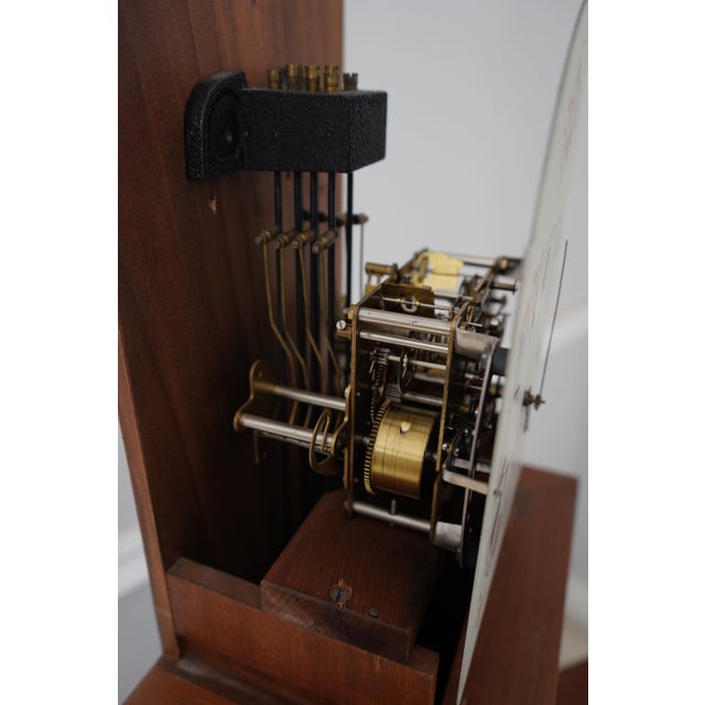 Elmer Stennes Mahogany Dropleaf Dwarf Grandfather Hall Clock For Sale - Image 12 of 12