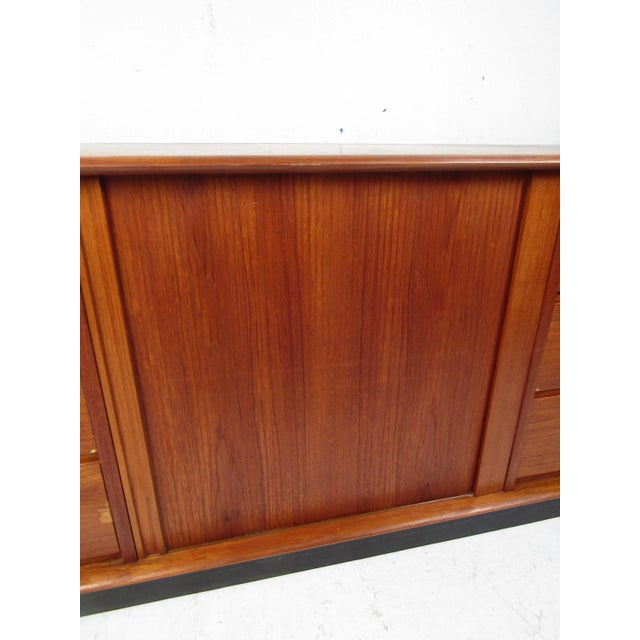 Mid 20th Century Danish Modern Dresser with Tambour Door by Art Furn For Sale - Image 10 of 12