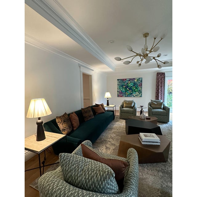 Contemporary/Organic Modern Travertine Large Side Table For Sale In San Francisco - Image 6 of 6