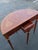 1960s French Demilune Inlay Leather Top Console Flip Top Card Table 6916 For Sale - Image 5 of 18