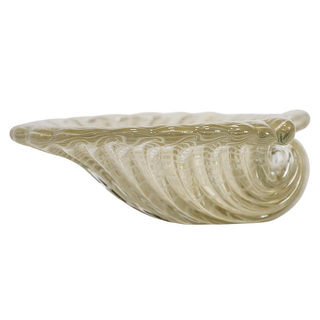 Glass Vintage Italian Handmade Murano Glass Shell Centerpiece or Vase For Sale - Image 7 of 7