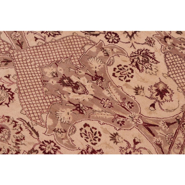 Shabby Chic 1990's Pak-Persian Beige/Brown Wool Rug - 8'3'' X 10'3'' For Sale - Image 4 of 9