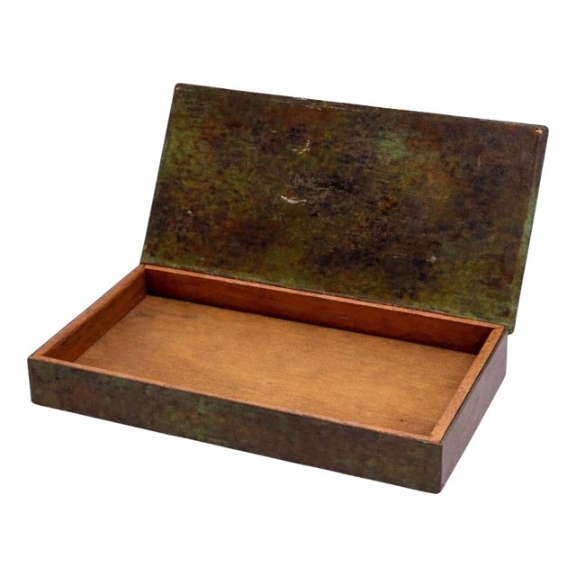 Swedish Art Deco Patinated Bronze Box from GAB, Sweden, 1935 For Sale