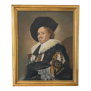 Antique Painting Inspired by the Original Dutch Masterpiece Laughing Cavalier