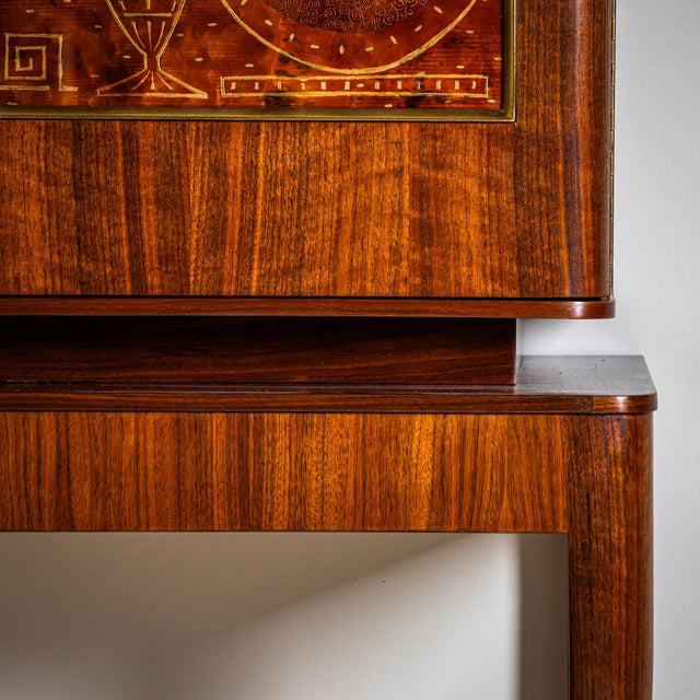 Glass Bar Cabinet in the Style of Melchiorre Bega, Italy, 1960s For Sale - Image 7 of 13