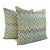 Transform your space with the Jane Churchill IGGY in Blue and Green pillow cover. Featuring a refined geometric pattern in...
